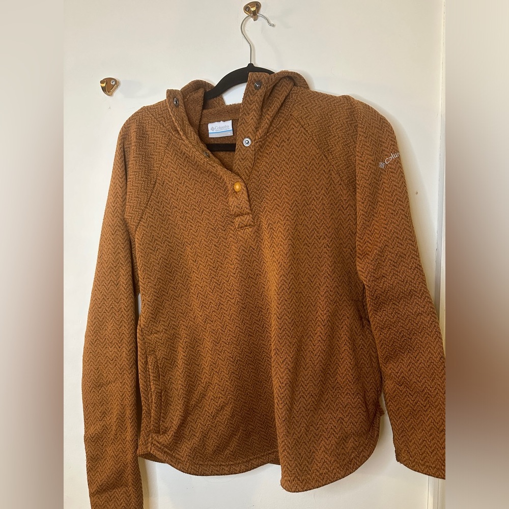 Columbia Fleece Sweater Mustard color